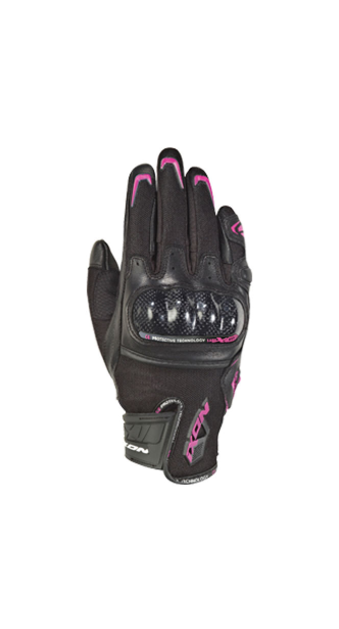 Guantes IXON RS RISE AIR mujer. Guantes moto verano mujer piel