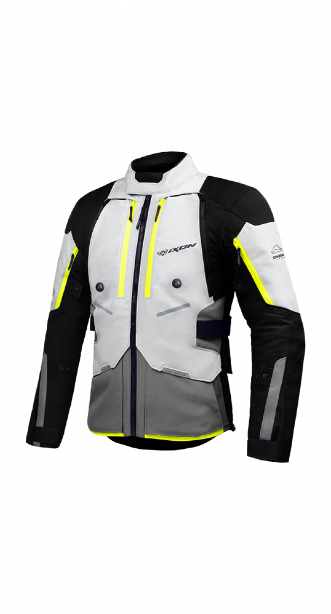 Giacca Moto Donna 4 Stagioni Touring Adventur Ixon BALDER LADY Nero Grigio  Giallo Vivo Vendita Online 